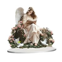 Magideal - Decoración De Ángel De Hadas Acrílico 2D, Letrero Plano, Centro De Mesa, Exhibición De Escritorio Con Base Para Porche, Chimenea, Gabinete, Decoración