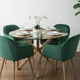 thumbnail image 1 of Comedor Mesa Redonda Equiz 120cm + 4 Butacas Almer Verde Esmeralda, 1 of 2