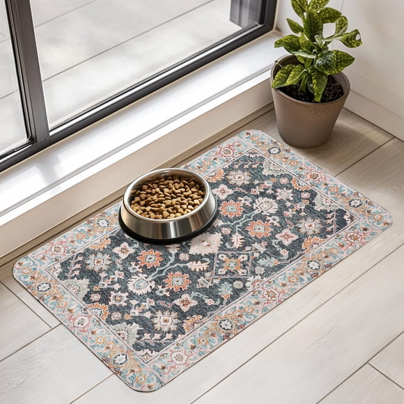 Tapete Para Comida De Perro Impermeable De Secado Rápido 30 X 51 Cm