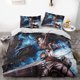 thumbnail image 1 of Attack- on G-iant Er-en Levi An-ime Soft 3D Printe-d Duvet- Cover B-edding Set with -Comfort-er Cover, 1 of 5