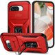 thumbnail image 1 of Funda Resistente para Google Pixel 9A con Tapa Deslizante y Protección Militar Rojo, 1 of 5