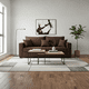 thumbnail image 1 of Sofa Aurelia 3 Cuerpos Tela Chocolate, 1 of 3
