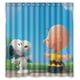 thumbnail image 1 of Cortina de ducha de Snoopy, juego de cortinas de baño con ganchos, tamaño 66 x 72 pulgadas, 1 of 3