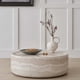 thumbnail image 3 of 39.37'' Faux MARS Pattern Coffee Tables for Living Room Round Tea Faux Travertine Textured table for Living Room, No Need Assembly., 3 of 3