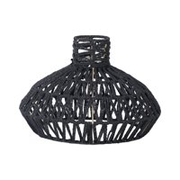 Ioensy - Pantallas De Lámparas De Cuerda Tejida Cubierta De Accesorio De Luz De Techo Montaje De Lámpara Colgante Pantalla Negra