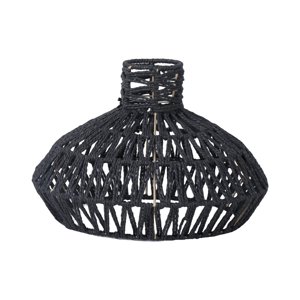 Ioensy - Pantallas De Lámparas De Cuerda Tejida Cubierta De Accesorio De Luz De Techo Montaje De Lámpara Colgante Pantalla Negra