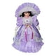 thumbnail image 3 of Muñeca de cerámica con vestido, figura de en miniatura, hermosa mujer para adorno, decoración de escritorio de cumpleaños, regalo para niños Púrpura, 3 of 5