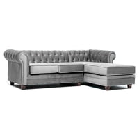 Barra Desing - Sofá Seccional Design Chesterfield Derecho 3 Cuerpos Felpa