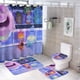 thumbnail image 1 of Elemental-theme 4-Piece Shower Curtain Set with Rugs, Waterproof Bathroom Decor Set Includes Bath Mat, U-Shaped Rug, Toilet Lid Cover and Curtain with Hooks, 1 of 6