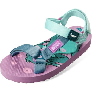 Sandalias Disney Stitch Para Niñas, Color Lila/Azul, Talla 11.5 Us