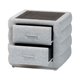thumbnail image 2 of Mesita de noche Baxton Studio Cadmus gris claro de 2 cajones tapizada, 2 of 9