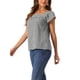 thumbnail image 4 of INSPIRE CHIC Blusa de Mujer para Regreso a Clases Verano Cuello Cuadrado Cuadros Mangas Cortas XL Negro, 4 of 6
