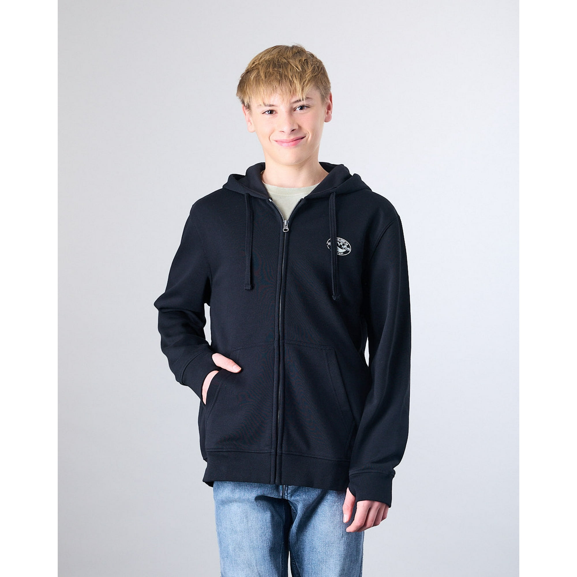 Poleron Junior Franela Con Cierre Gorro Xv7306 Polemic