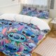 thumbnail image 3 of 3 Pieces Anime Stitch Bedding Comforter Set Full with 2 Pillowcases for Kids Teens Girls Women Microfiber Easy Wash Light Breathable Cozy White Base Bed Sheets, 3 of 5