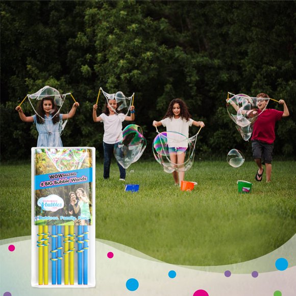 Bubble Wands WOWMAZING Big Bubble 4 sets de diversión al aire libre