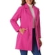 thumbnail image 4 of INSPIRE CHIC Abrigos de Mujer con Botonadura Simple Abrigo Largo de Invierno Gabardina XS Rosa Fucsia, 4 of 6