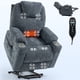 thumbnail image 1 of Up to 350 LBS Chenille Power Lift Recliner Chair, Heavy Duty Motion Mechanism with 8-Point Vibration Massage and Lumbar Heating, USB and Type-C Ports, Stainless Steel Cup Holders, Blue, 1 of 3