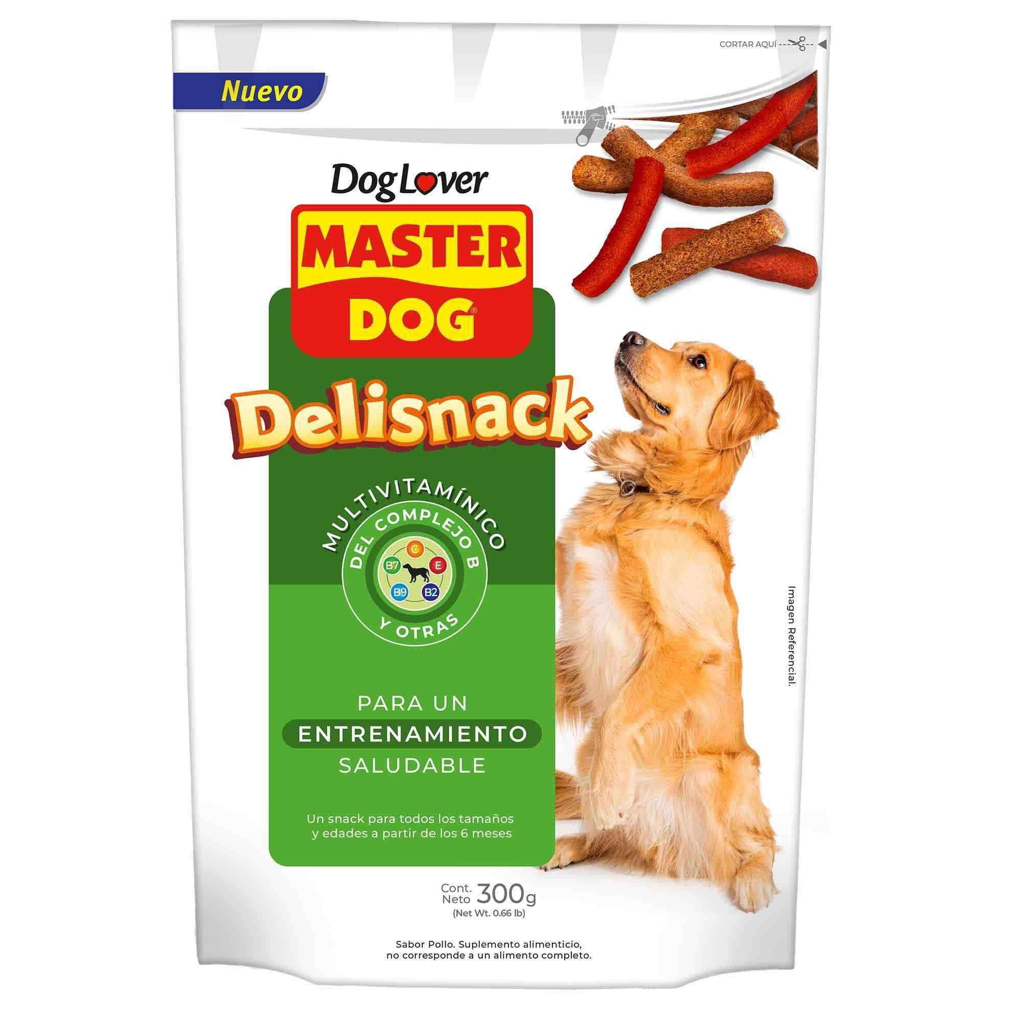 Snack Perro Pellet Todos Los Tamaños Multivitamínico Sabor Pollo Bolsa 300 g Master Dog