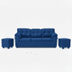 thumbnail image 2 of Living Polonia 3C+2 Pouf Tela azul, 2 of 3