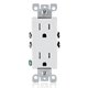 thumbnail image 1 of Enchufe Leviton dúplex de 15 amperios y 125 V, resistente a la intemperie, 1 of 3