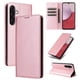 thumbnail image 1 of Funda Cartera para Samsung Galaxy A26 5G con Ranuras Tarjetas y Soporte - Protección Completa Oro rosa, 1 of 5
