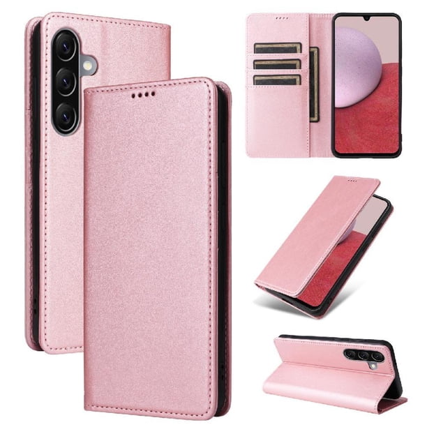Funda Cartera para Samsung Galaxy A26 5G con Ranuras Tarjetas y Soporte - Protección Completa Oro rosa
