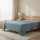 thumbnail image 1 of REGALWOVEN Sábana de Doble Gasa, Sábana Suave, Ropa de Cama Texturizada Acogedora Azul Lago 1, 1 of 5