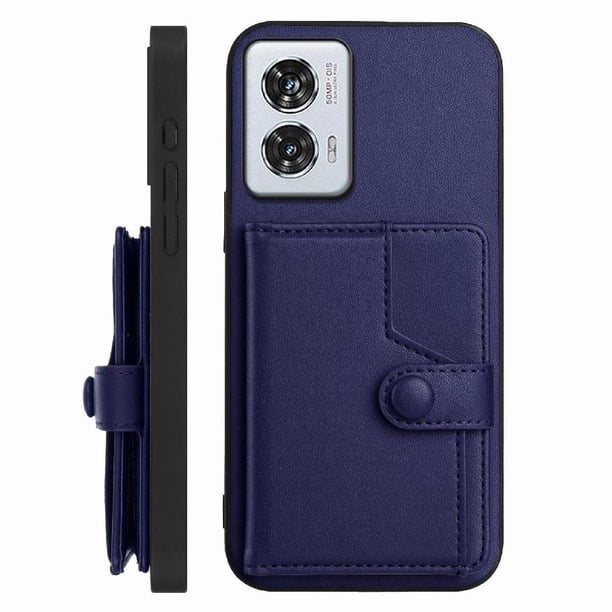 FOXDOCK Funda para Motorola Edge50 Fusion con Bloqueo RFID - Diseño Elegante con Cierre de Botón