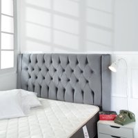 Respaldo Focus 2 Plazas Felpa Gris