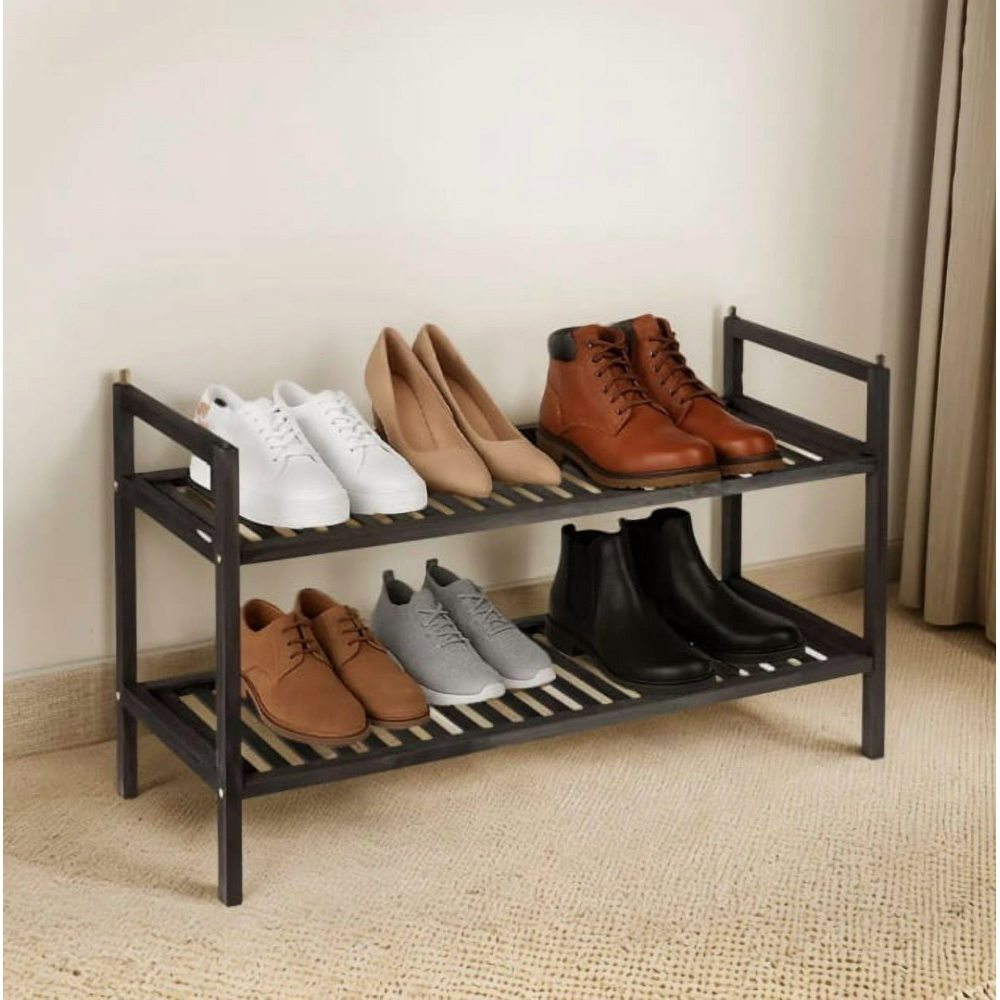 Atlas - Rack Zapatero Organizador Color Negro