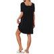 thumbnail image 3 of INSPIRE CHIC Camisones con Volantes para Mujer Camisetas de Dormir Lindas de Verano Vestido de Dormir Midi con Mangas Cortas S Negro, 3 of 6