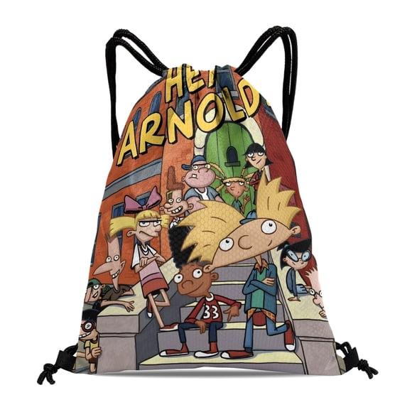 ¡Oye, Arnold! Mochila de Cuerdas para Deportes y Gimnasio, Bolsa de Cuerdas Resistente al Agua, Bolsa Cinch, 30×40cm