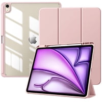 Funda Timovo Para Ipad Air De 13 Pulgadas Con Soporte Para Lápices, Color Rosa Claro