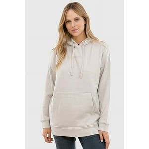Polerón Acid-Wash Embroidery Gris Claro Mujer Falcone
