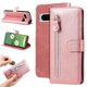 thumbnail image 1 of Funda tipo cartera para Google Pixel 7 con bolsillo con cremallera y ranuras para tarjetas – Función de soporte Rosa, 1 of 6
