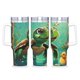 thumbnail image 1 of Bebé Tortuga Vaso aislado de acero inoxidable con asa, diseño temático, regalo para familia, amigos y fans; incluye pajita y encaja en el portavasos estándar, 40 oz, 1 of 6