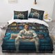 thumbnail image 2 of Cristiano Ronaldo Premium Hidden Zipper Closure Duvet Cover Set - Vibrant 3D Print Microfiber Sports Bedding, Complete 3-Piece Set with Pillowcases, Perfect for Boys And Girls King, 2 of 3