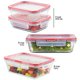 thumbnail image 2 of Set de recipientes de vidrio para almacenamiento de alimentos Pyrex Freshlock, paquete de 4, 2 of 6