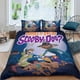thumbnail image 2 of Scooby Doo Conjunto de sábanas temático, trío de piezas, cómodo y amigable con la piel, diseño único, regalo de decoración para el hogar para familiares, amigos y fans,173cm *218cm, 2 of 6