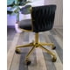 thumbnail image 3 of Silla Escritorio Giratoria Queen Base Dorada - Negro, 3 of 5