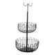 thumbnail image 2 of Iron Art - Organizador De Estante De Almacenamiento Para Cesta De Frutas Colgante De 2 Niveles, Color Negro, 2 of 5