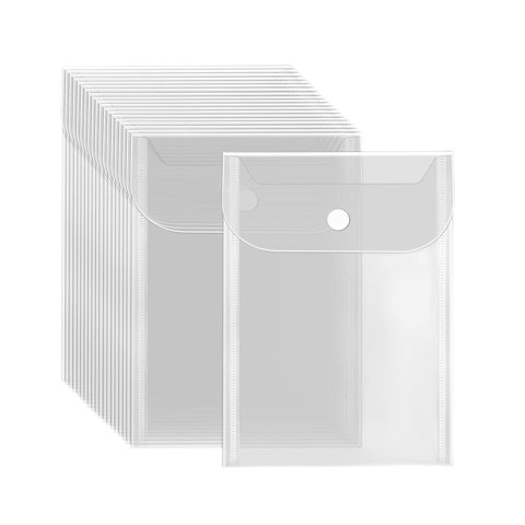 Ioensy - 20 Bolsillos Transparentes Para Guardar Sellos Y Troqueles, 13 X 18 Cm, Para Álbumes De Sellos Y Repujado.