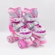 thumbnail image 3 of Patines Quad Extensibles Hook J-one Casco Protecciones Niños M 35-38 54 Mm Rosa, 3 of 3