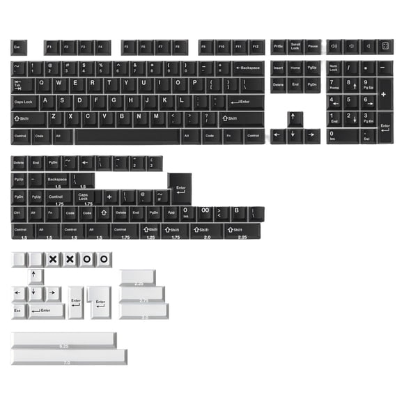 Kit De Teclas De 173 Teclas De Doble Disparo Para Interruptor Clon Cherry MX WOB