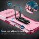 thumbnail image 3 of Funda Armada para iPhone 17 Pro Max con Tapa Deslizante y Soporte Magnético Giratorio Rosa, 3 of 5