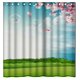 thumbnail image 1 of Cortina de ducha con diseño de paisaje, juego de cortinas de baño con ganchos, tamaño 36 x 72 pulgadas, 1 of 3