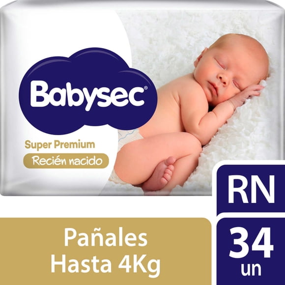 Pañales Babysec Super Premium RN, 34 Un