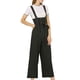 thumbnail image 1 of INSPIRE CHIC Mono de Mujer con Botones al Frente, Cintura Alta, Cinturón y Corte Recto, Talla S, Negro, 1 of 8