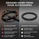 thumbnail image 4 of Pulsera GT collection para hombre de cuentas planas de ónix negro mate (18,5-23 cm), 4 of 8