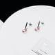 thumbnail image 2 of Aros Punto de Luz Plata Italiana 925 y Cristal Genuino Ligth Rose, 2 of 4